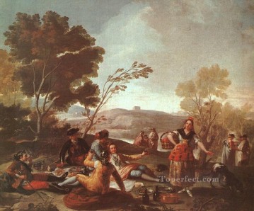 Picnic on the Banks of the Manzanares Romantic modern Francisco Goya Oil Paintings
